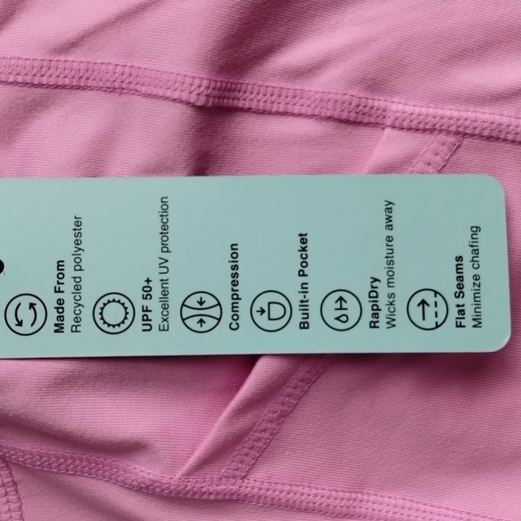 NWT Ideology Capri leggings Sz 3X Pink w side pockets - Picture 11 of 14